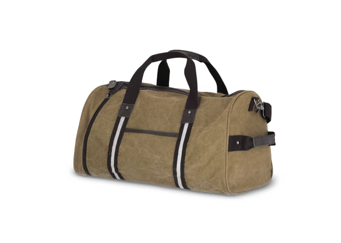 Sac de sport publicitaire coton recyclé Harper Vert olive